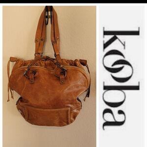 Kooba Tan Leather Shoulder Bag